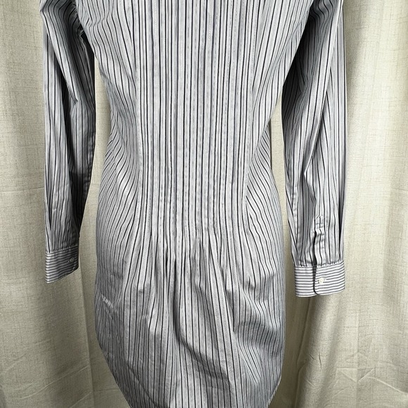 NEW! Ralph Lauren Rugby Button Up Shirt Dress Blue White Ticking Stripe Size 6 - Picture 9 of 16
